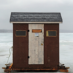 Ice Hut New Brunswick Canada Fishing Shanty