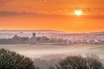 z3598 Misty Sunrise, overlooking Godshill