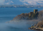 Dunollie Castle in the mist