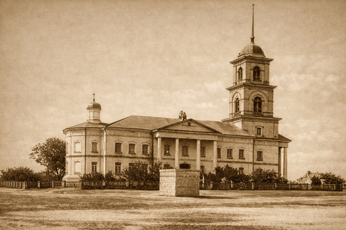 This church was the third church structure built in 1887.  It had the seating capacity for 2397 people.  (sepia tone)…