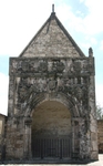 San Miguel Arcángel, NE posa chapel, W façade