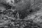 Winter Waterfall in Monochrome