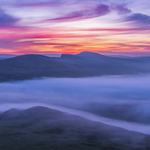 Spring sunrise over Little Mam Tor