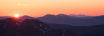 Western Highlands and Isle of Rum sunset from Ben Starav
