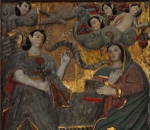 La Transfiguración, high altar, second tier right panel, Annunciation