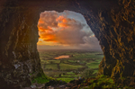 Sunset at Caves of Kesh, County Sligo, Ireland.