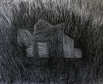 Structure 2, graphite on card, 30cm x 20cm, 2022