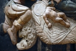 Nativity detail: Christ Child & sheep