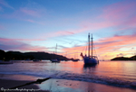 Dusky pink sunset across the Friendship Rose