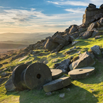 Stanage Edge Millstones at Sunset