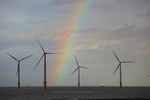 Rainbow over the wind farm  ref 4020