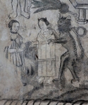 Lower scene detail: demon with native woman