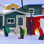 Renforth Ice Fishing Village Rothesay, New Brunswick, Canada