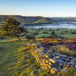 Peak District morning view, Hope valley, England.