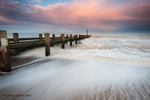 Gorleston Beach Autumn Breaking Waves