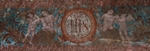Refectory dado mural, Christogram & putti