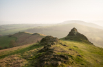 Gaer Stone and Black Planting from Hope Bowdler Hill