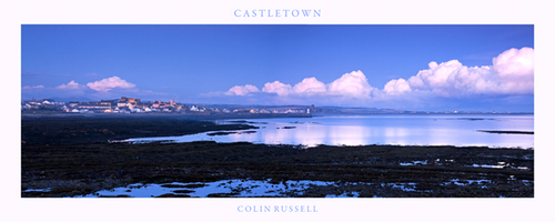 Castletown viewed from Scarlet on a cold, November, evening