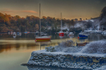 Snowy Sunset On Drakes Pool, Crosshaven.