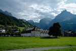 Engleberg convent and Alpine backdrop