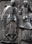 Façade, second tier, central relief, Third Visitation, detail