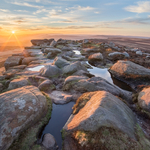 Stanage Edge Peak District Sunset
