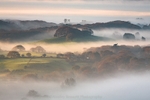 ab640 Autumn mist from Brading Down
