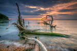 z3263 Bouldnor Beach Sunset