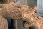 Baptismal font, leg detail