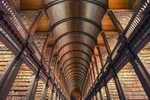 Looking up at the Book of Kells, Dublin, Ireland