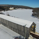 Bloomfield Creek Covered Bridge Aerial View