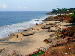 Fishermen on beach - Kerala