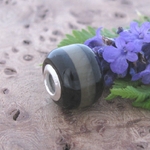 Whitby Jet & Baltic Amber Bead jbe007