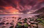 z3646 Rounded Rocks and Sunset Reds, Compton Bay