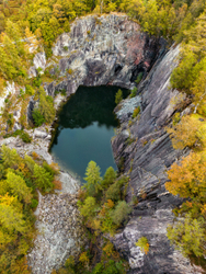 Hodge Close quarry, top down - Lake District.