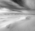 SNOW-SAND-SKY MONOCHROME LONG POINT BEACH