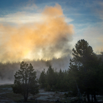 Steaming Yellowstone Sunrise - #1