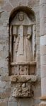 SS Pedro & Pablo, façade, lower story inner left sculpture niche