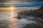 z3740 Sunset over Castle Haven, Niton