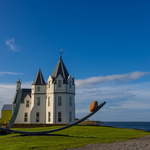 John O'Groats with sculpture