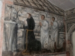 Cloister stairwell, lower mural
