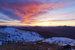 Grampian sunset from Cruach Ardrain, Stirlingshire