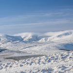 Snow covered Clough Head from Great Mell Fell