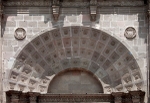 Façade portal, coffered archivolt