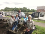 047 Lunchtime  pose at Stanley Ferry Marina with our guest navigator