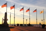Navy Pier Flags at Sunrise