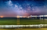 z3762  The Milky Way over Sandown pier