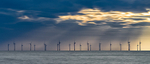 Wind turbines off the coast at New Brighton