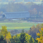 Bloomfield Creek Covered Bridge New Brunswick Autumn Foliage