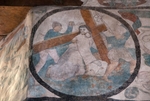 S nave wall, mural frieze roundel, Via Crucis
